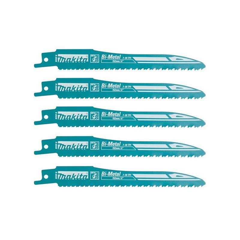 Makita - Lot de 5 Lames de scie sabre Super Express MAKITA B-05038 pour métal et acier Makita