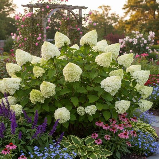 Hortensia paniculata Séléction, Hydrangea paniculata à fleurs Blanche/ - feuillage Caduc - Pot de 4L - 40/60 cm - Image 3