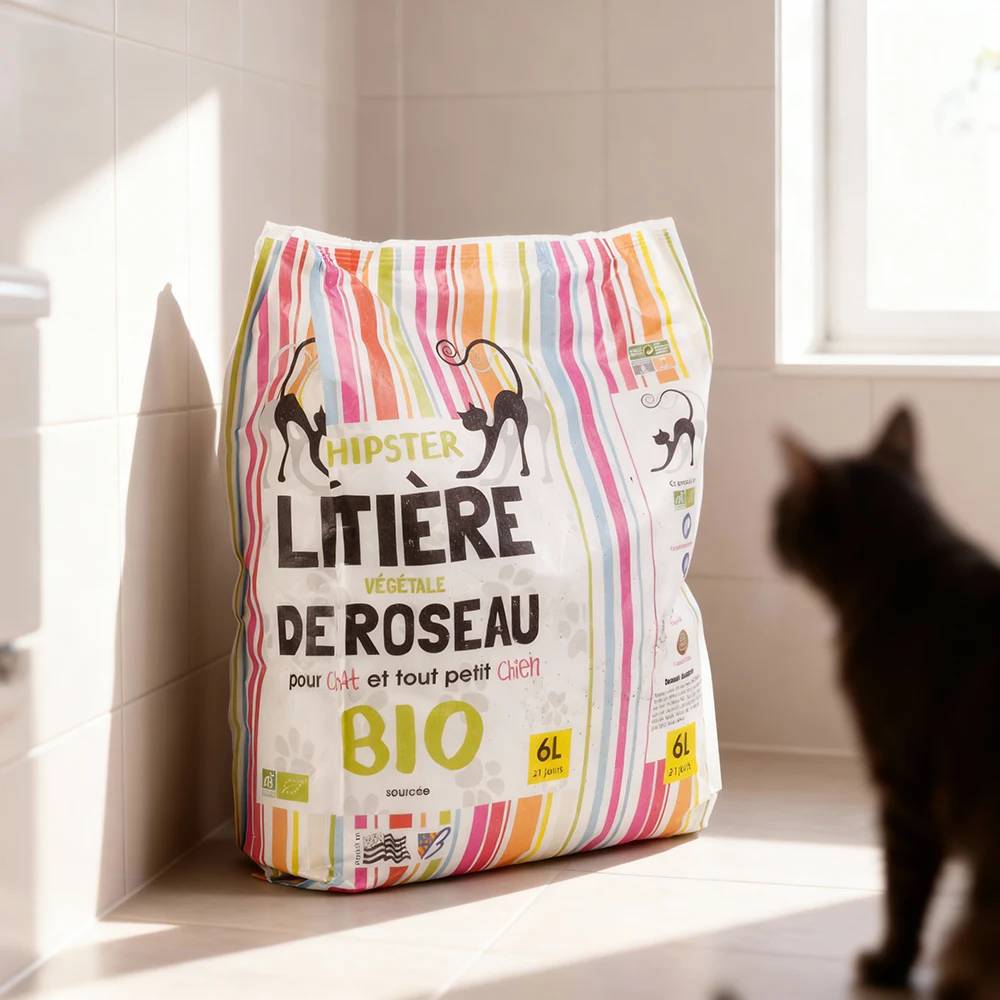 Autre - Litière Végétale de Roseau pour Chat - Hipster® (1 Sac de 6L) - Image 2