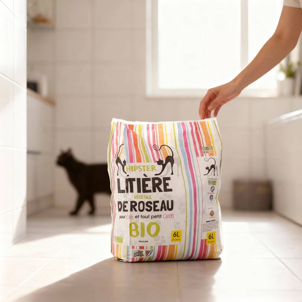 Autre - Litière Végétale de Roseau pour Chat - Hipster® (1 Sac de 6L) - Image 4