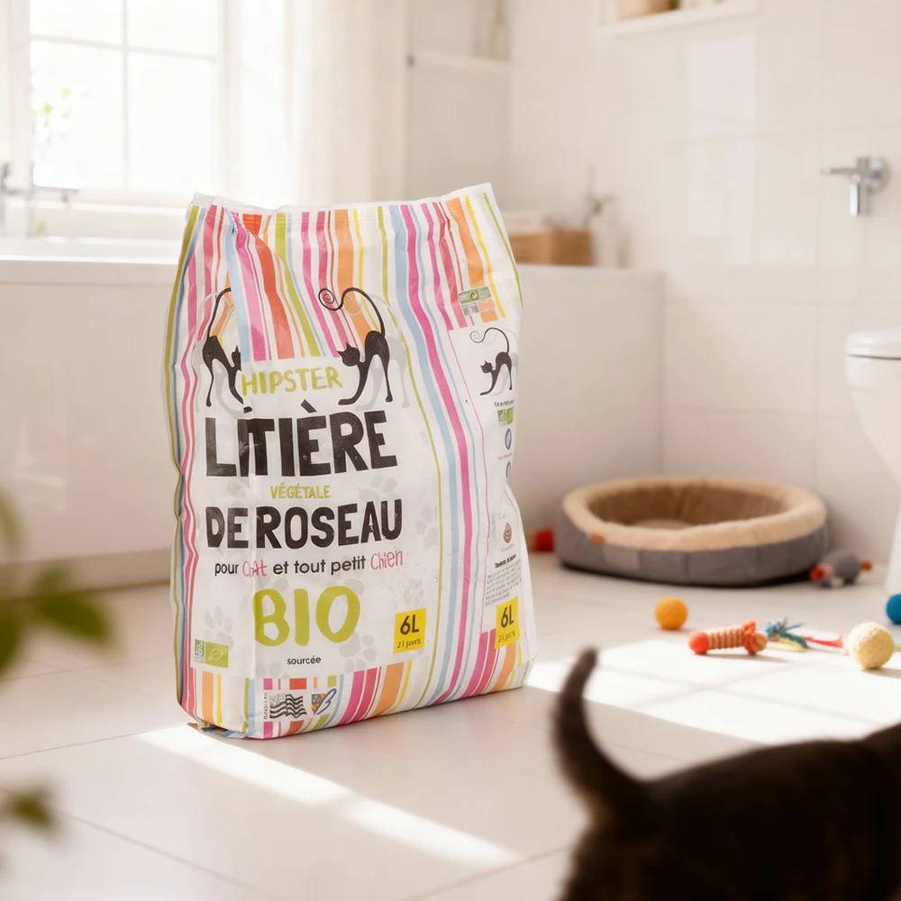 Autre - Litière Végétale de Roseau pour Chat - Hipster® (1 Sac de 6L) - Image 5