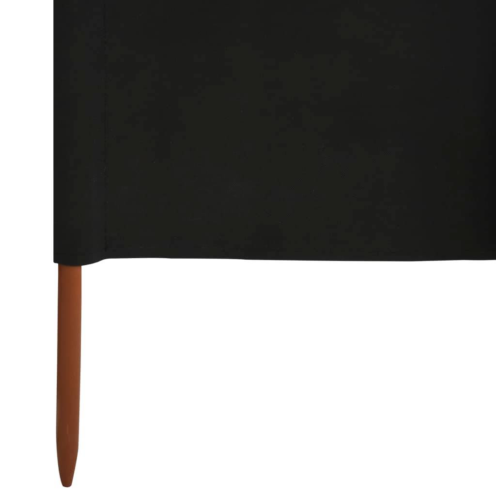 Helloshop26 - Brises-vue paravent 9 panneau x tissu 1200 x 120 cm noir - Imagen 5