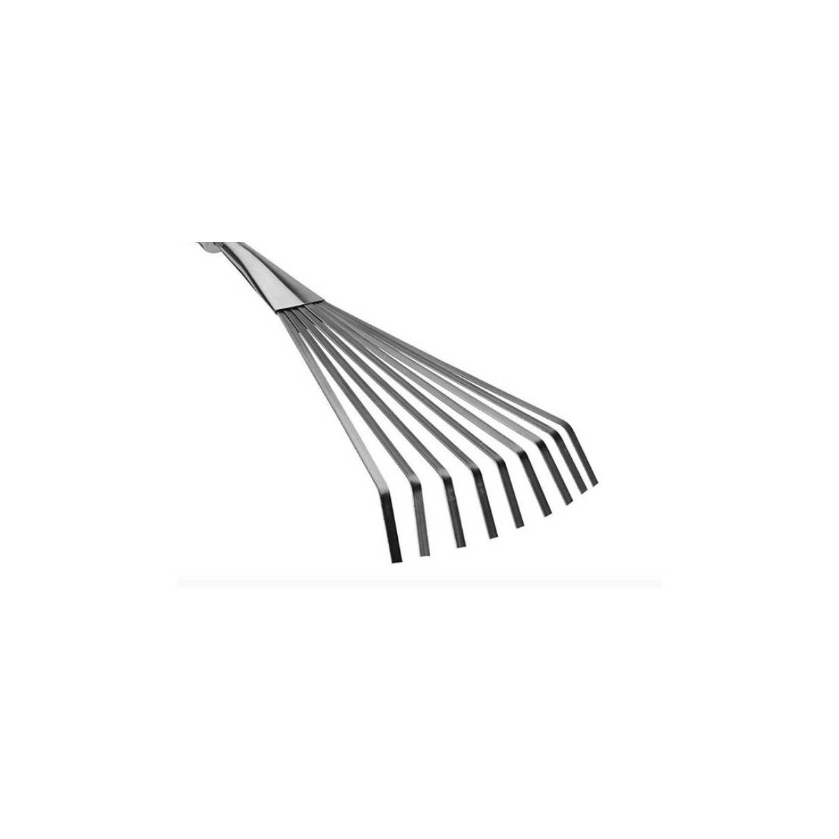 Balai de jardin à gazon 8 dents 13Cm Manche bois Inox et Fer forgés à la main VITO - Imagen 2