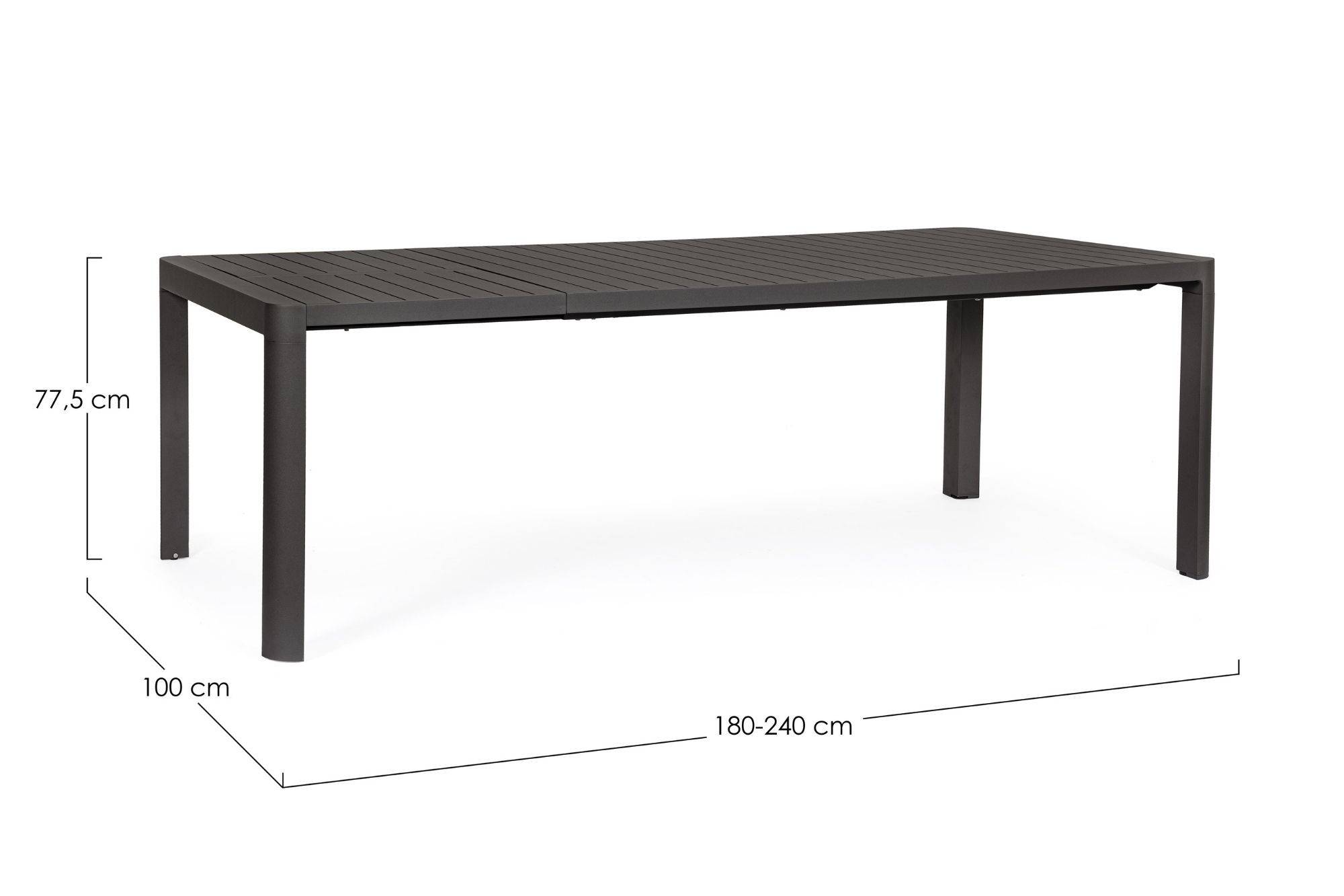 Autre - Table de jardin rectangulaire extensible en métal L180/240 8/10 places - AVIGNON - Imagen 8