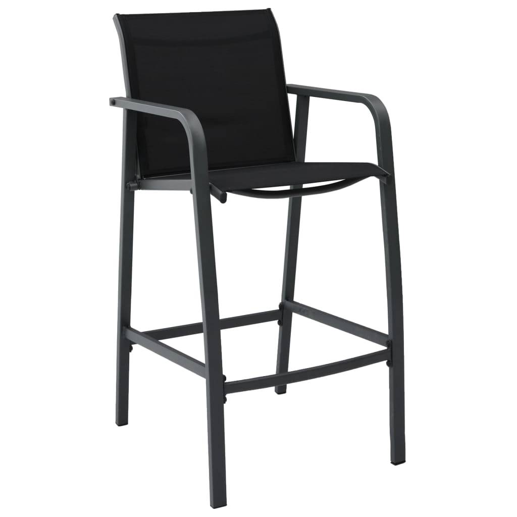 Helloshop26 - Ensemble de bar de jardin 3 pièces noir - Imagen 3