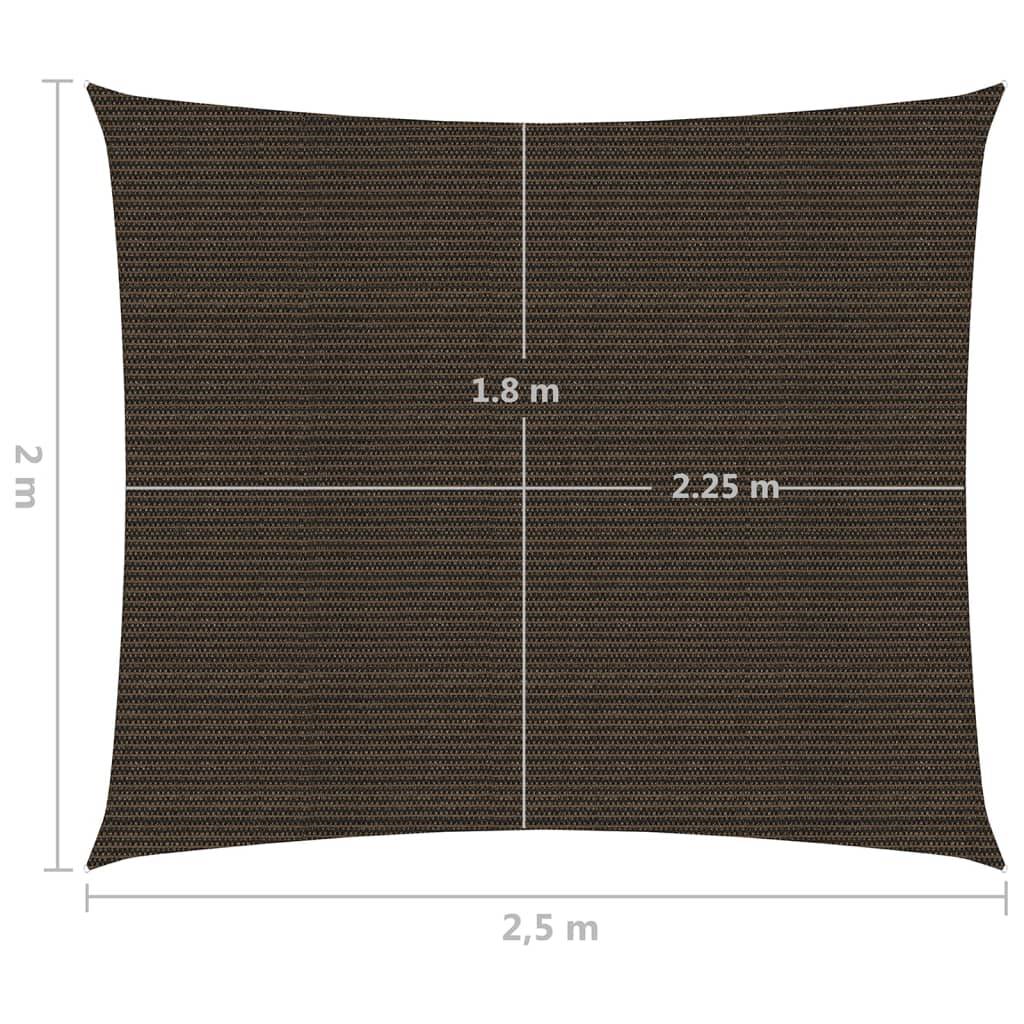 Helloshop26 - Voile d'ombrage 160 g/m² marron 2 x 2,5 m PEHD - Imagen 5