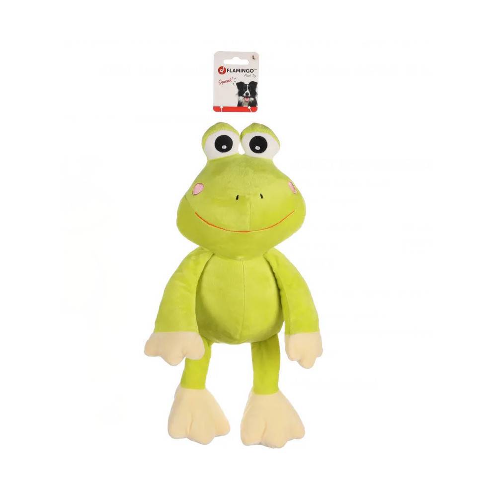 Flamingo - jeux KERMI la grenouille vert 26 cm pour chien - Imagen 1