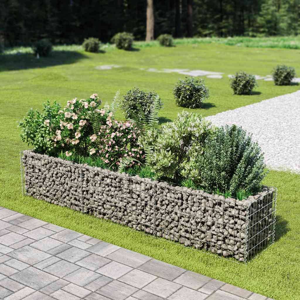 Vidaxl - Lit surélevé à gabion Acier galvanisé 270x50x50 cm vidaXL 143563 - Image 1