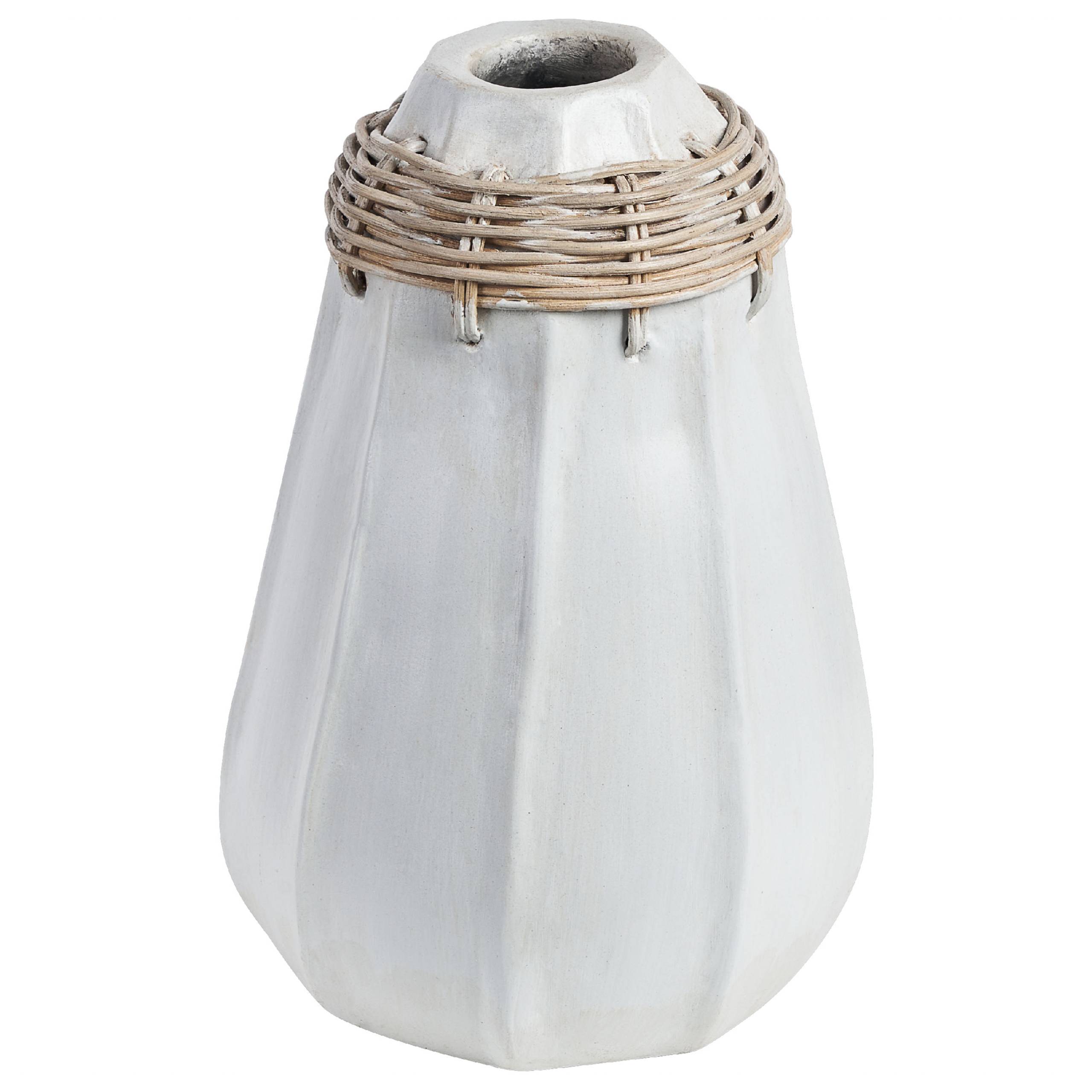 Beliani - Vase décoratif Terre cuite Blanc KAMPAR - 17x17x30- Beliani - Image 2