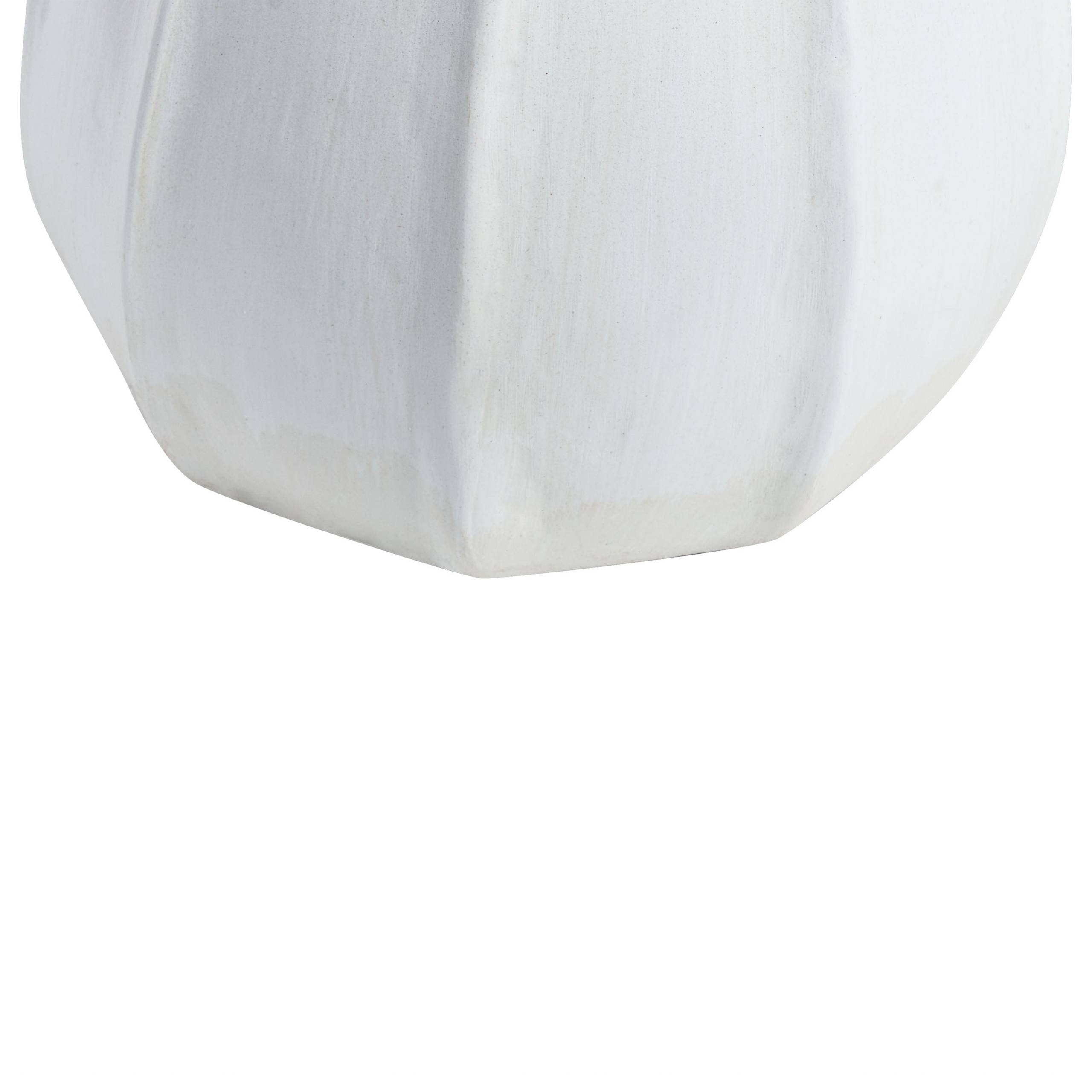 Beliani - Vase décoratif Terre cuite Blanc KAMPAR - 17x17x30- Beliani - Image 6