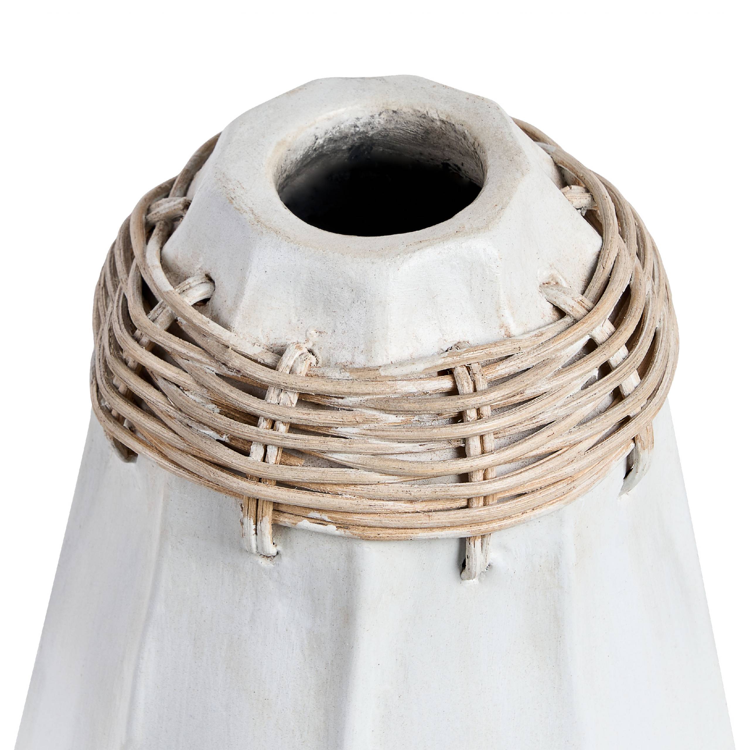 Beliani - Vase décoratif Terre cuite Blanc KAMPAR - 17x17x30- Beliani - Image 5