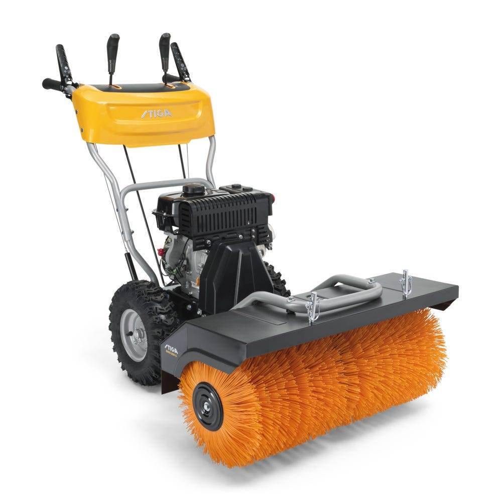 Stiga - Balayeuse thermique SWS 800 G, Moteur essence robuste, Largeur 80 cm, idéale pour grandes surfaces, feuilles et neige - STIGA - Image 2