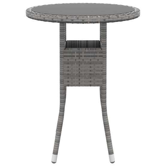 ComfortXL - Salon de Jardin 5 Pièces Rond Résine Tressée avec Tabourets Gris – ComfortXL Outdoor Living - Image 6