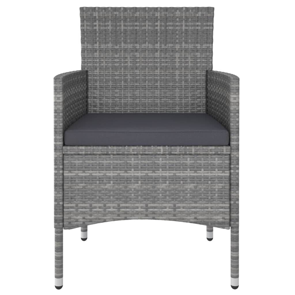 ComfortXL - Salon de Jardin 5 Pièces Rond Résine Tressée avec Tabourets Gris – ComfortXL Outdoor Living - Image 4