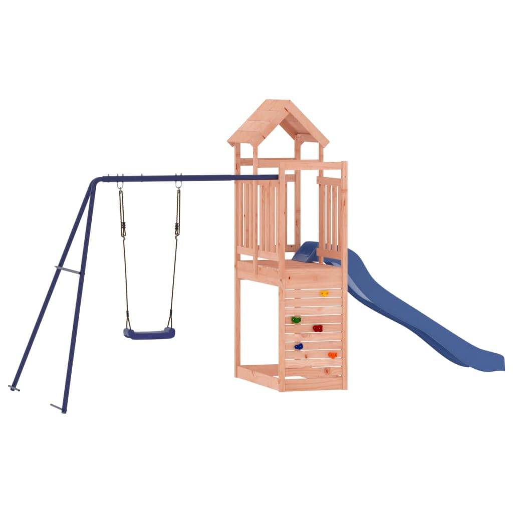 Helloshop26 - Aire de jeux d'extérieur balançoires toboggan portiques robuste jeux jardin 424 x 186 x 214 cm bois massif de douglas - Imagen 1