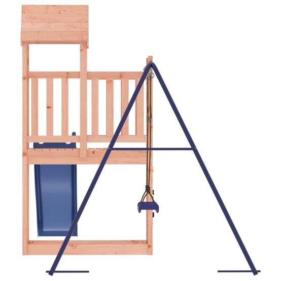 Helloshop26 - Aire de jeux d'extérieur balançoires toboggan portiques robuste jeux jardin 424 x 186 x 214 cm bois massif de douglas - Imagen 4