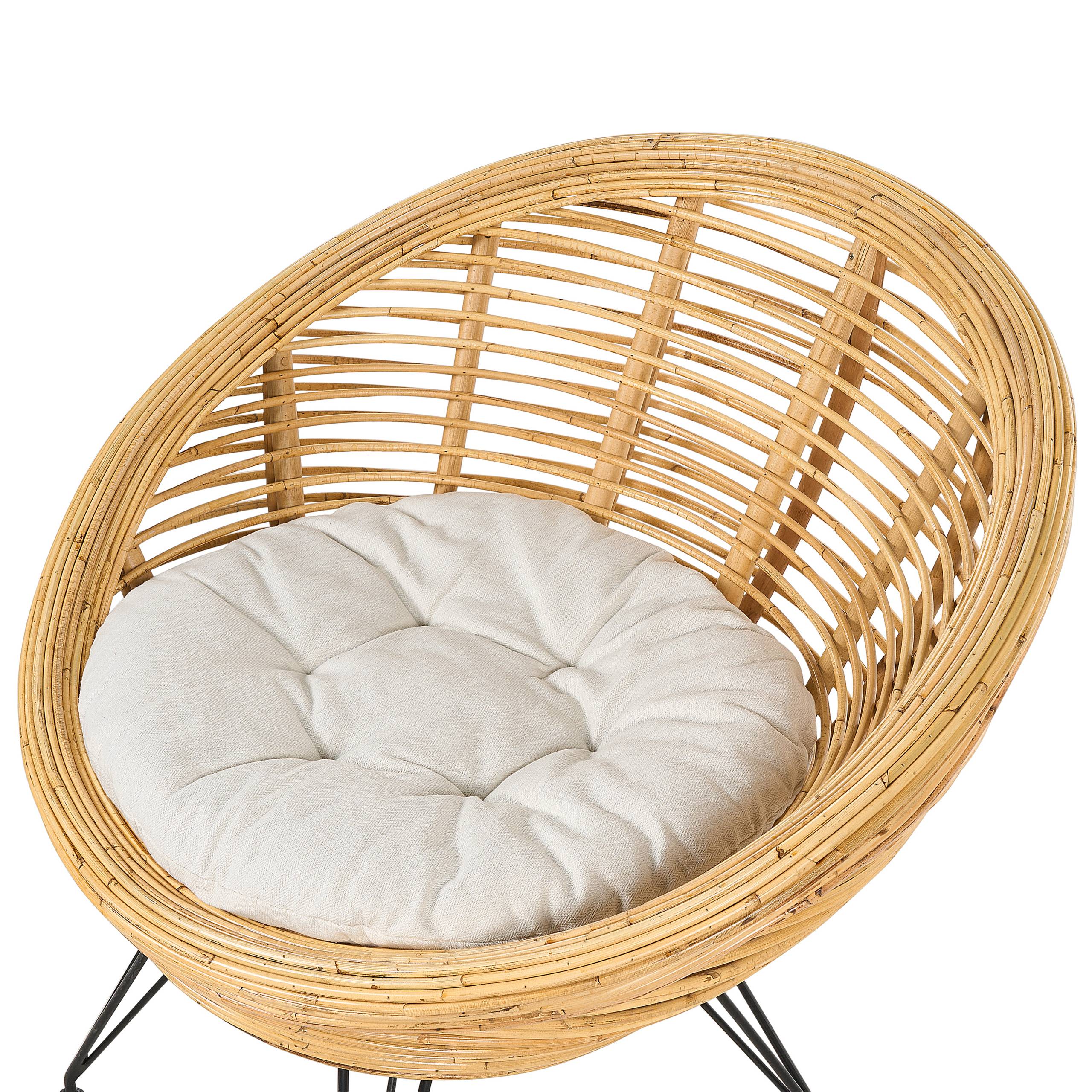Beliani - Fauteuil coin lecture Rotin Naturel MARATEA - Beliani - Imagen 6