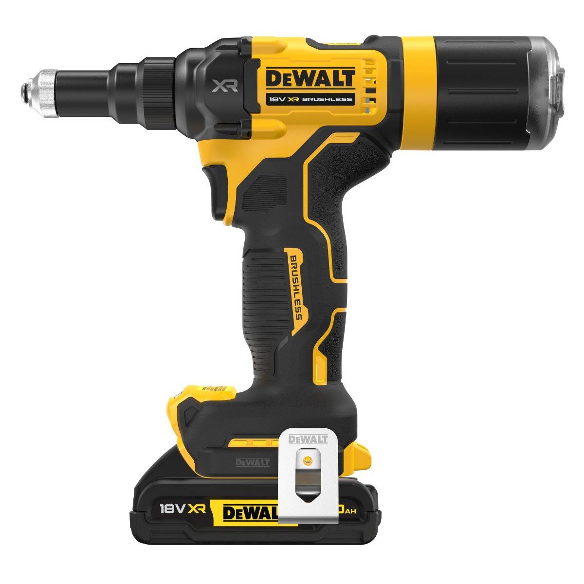 Riveteuse DEWALT XR 18V 2Ah Brushless 4,8 mm - 2 batteries renforcées, coffret TSTAK - DCF403D2GT-QW - Image 3