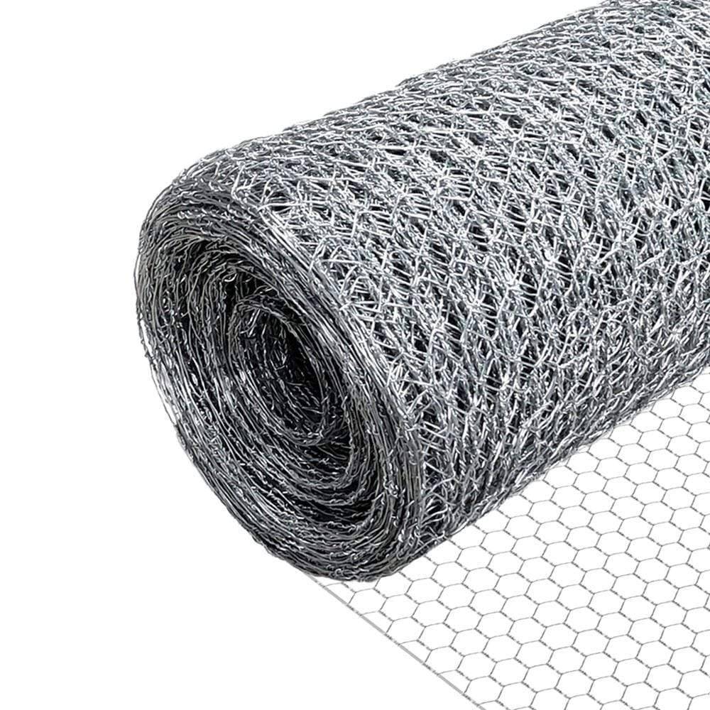 VOUNOT® Grillage acier galvanisé - Maille 13mm - 1x25M - Filet de clôture pour poulailler - Image 1