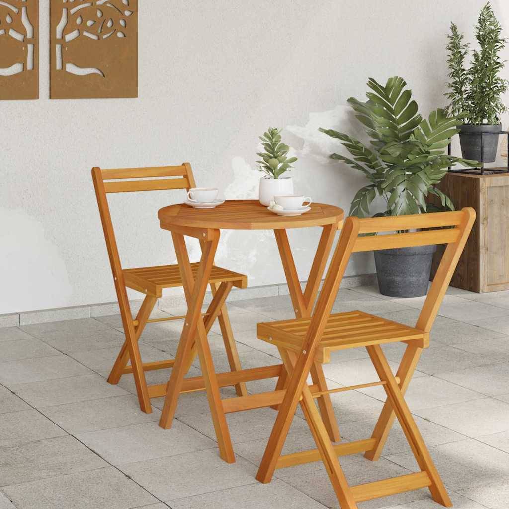 PANGIVO - Table de jardin pliable bois d'acacia naturel 60 x 60 x 72 cm - PANGIVO - Image 3