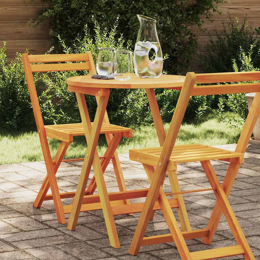 PANGIVO - Table de jardin pliable bois d'acacia naturel 60 x 60 x 72 cm - PANGIVO - Image 1