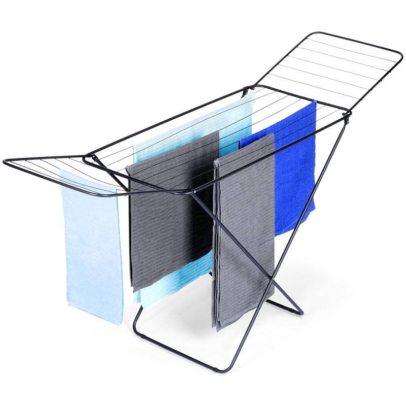 Entrepotbrico - Séchoir étendoir à linge pliable en métal noir 181 cm - Image 3