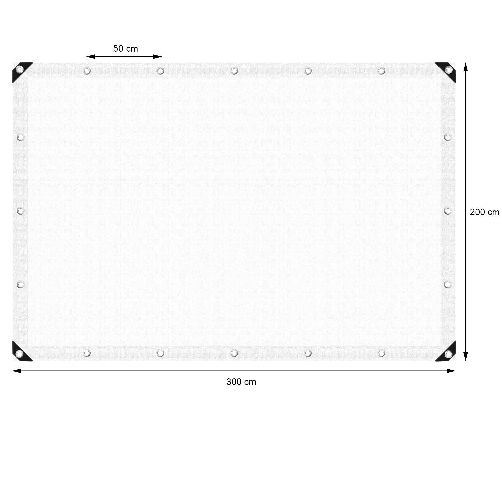 Ecd-Germany - Bâche de Protection Imperméable à l'Eau avec Oeillets - 2x3m 6m² 180g/m² - Polyéthylène PE - Blanc - Résistant à la Moisissure - Imagen 5