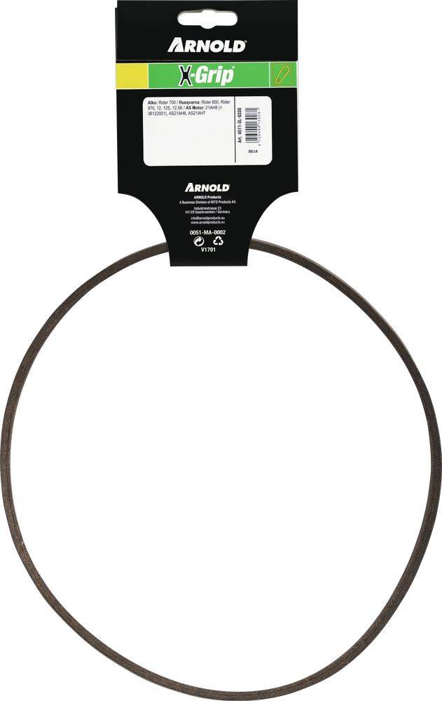 Arnold - Courroie trapézoïdale X-Grip V de type 3L330 Arnold - Imagen 4