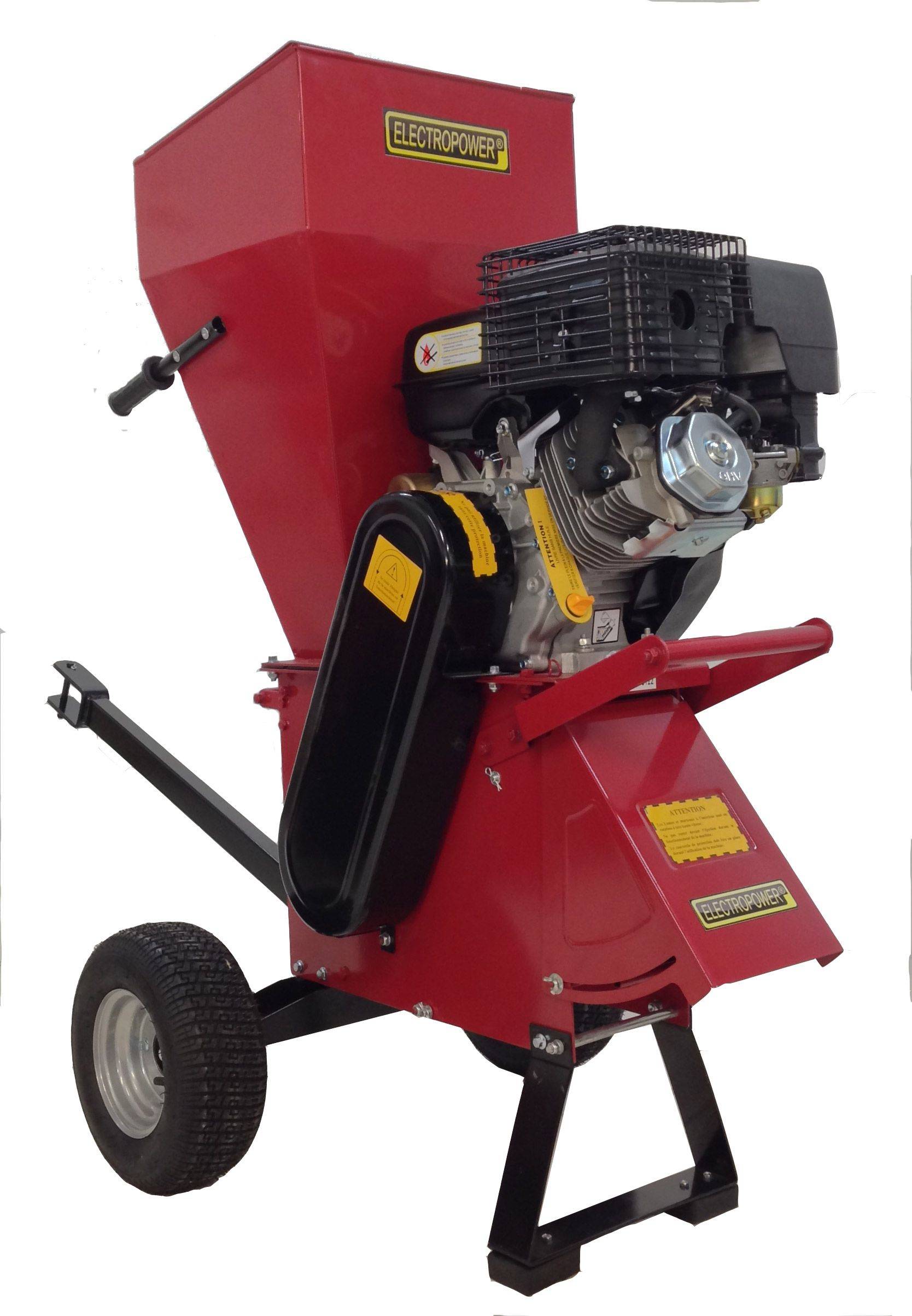 Electropower - Broyeur de Végétaux 15CV thermique à démarrage électrique  - Couteaux / Marteaux - Spécial BRF - Image 1
