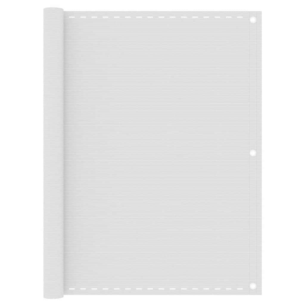 Helloshop26 - Écran de balcon brise pare vue protection confidentialité 120 x 500 cm PEHD blanc - Imagen 1