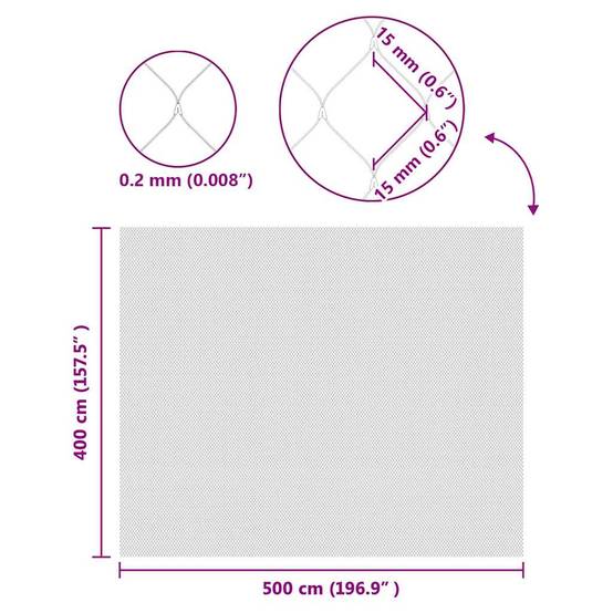 Vidaxl - Filet de protection pour oiseaux Vert 4 x 5 m Polyéthylène vidaXL 42011530 - Image 7