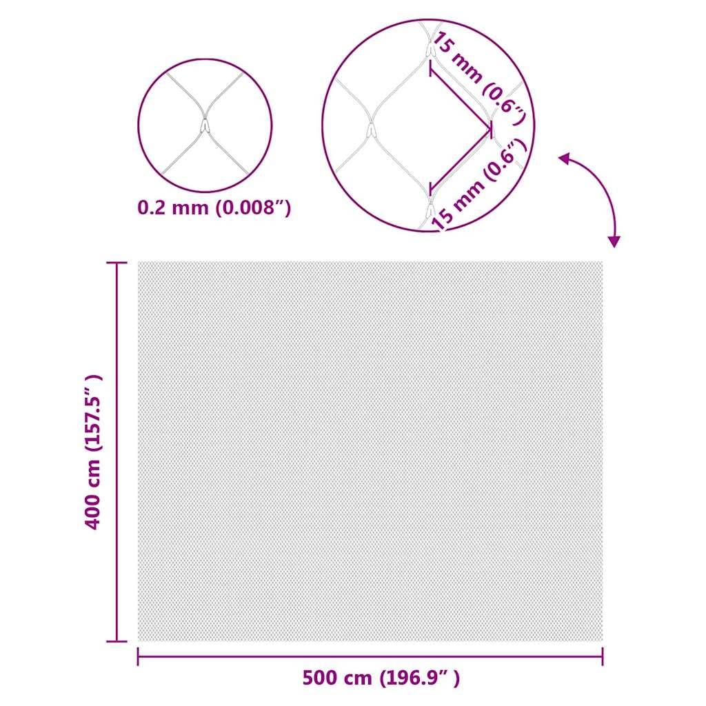 Vidaxl - Filet de protection pour oiseaux Vert 4 x 5 m Polyéthylène vidaXL 42011530 - Image 7