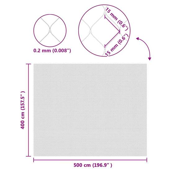 Vidaxl - Filet de protection pour oiseaux Vert 4 x 5 m Polyéthylène vidaXL 42011530 - Image 3
