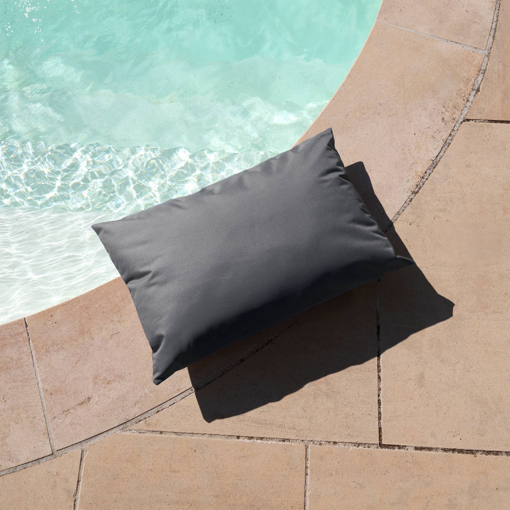 Home Maison - Coussin extérieur imperméable et déhoussable MINORQUE - HOME MAISON - Polyester - Gris anthracite - Image 4
