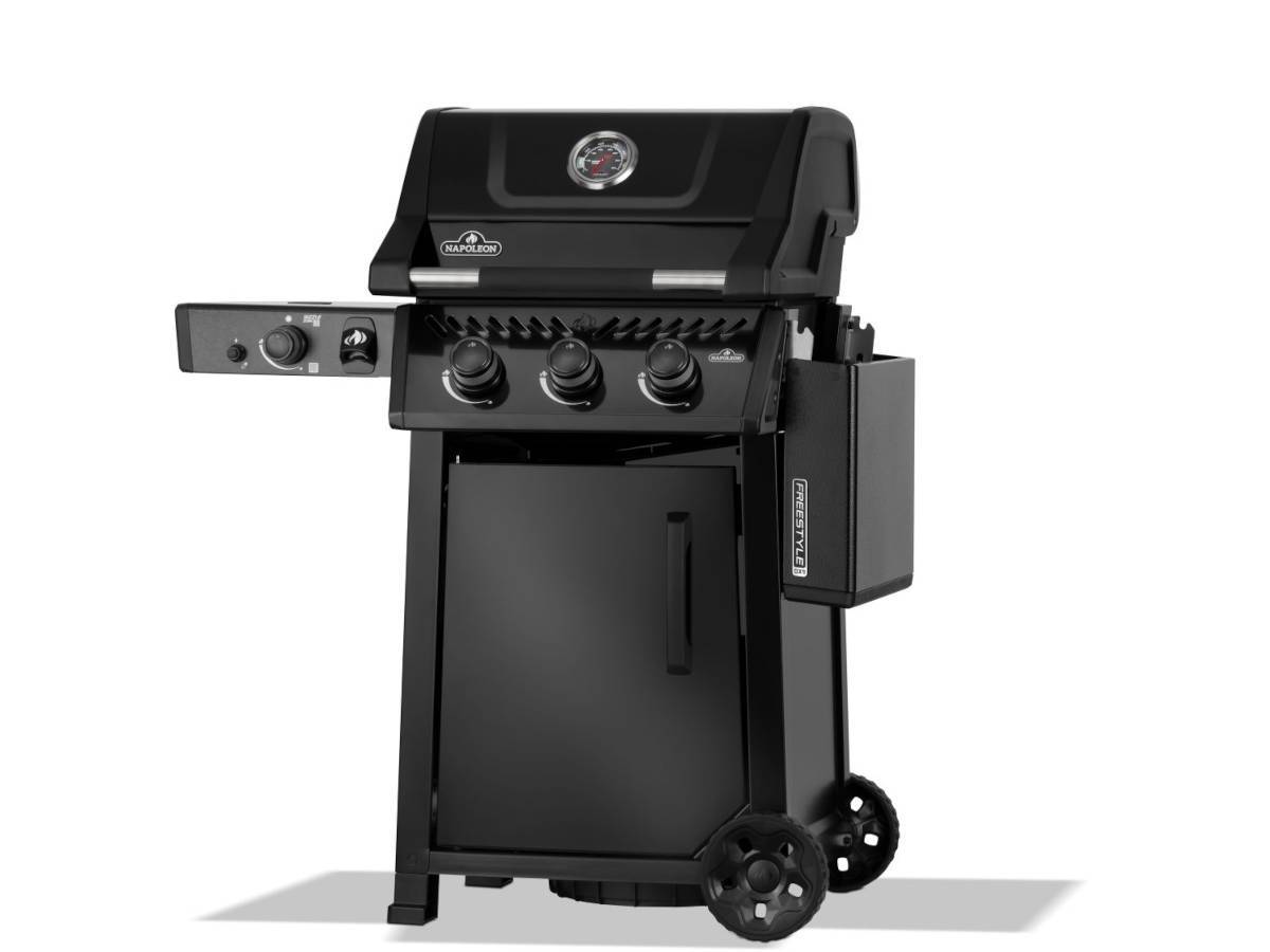 Napoleon - Barbecue gaz Freestyle 365 noir PRO 3 brûleurs + 1 bruleur sizzle zone + Plateau charbon - Napoléon - Image 6