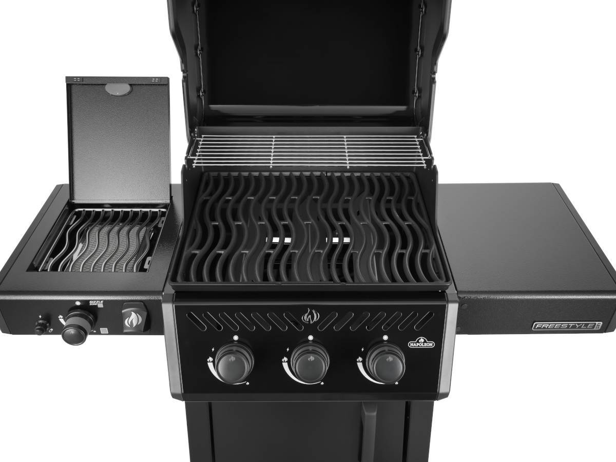 Napoleon - Barbecue gaz Freestyle 365 noir PRO 3 brûleurs + 1 bruleur sizzle zone + Plateau charbon - Napoléon - Image 8