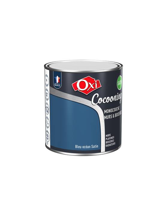 Oxi - Peinture Oxi Cocooning Bleu Océan Peinture Intérieure Satinée Murs Et Boiseries - Oxi
