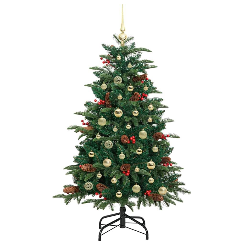 ComfortXL - Sapin de Noël Artificiel Lumineux 150 cm Vert, avec Guirlande LED et Set de 61 Boules – ComfortXL Outdoor Living - Image 4