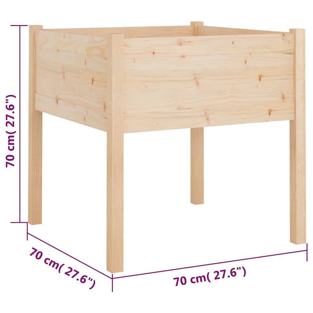 Vidaxl - Jardinière d'extérieur 70x70x70 cm bois de pin massif vidaXL 810809 - Image 3