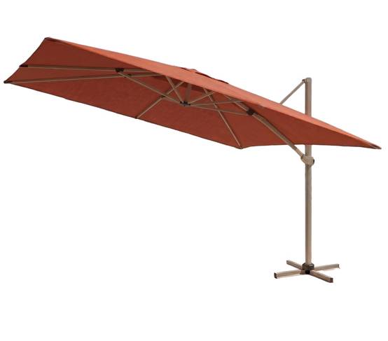 Ozalide - Parasol déporté 3.5x2.6m beige et terracotta DIAMANT - Image 5