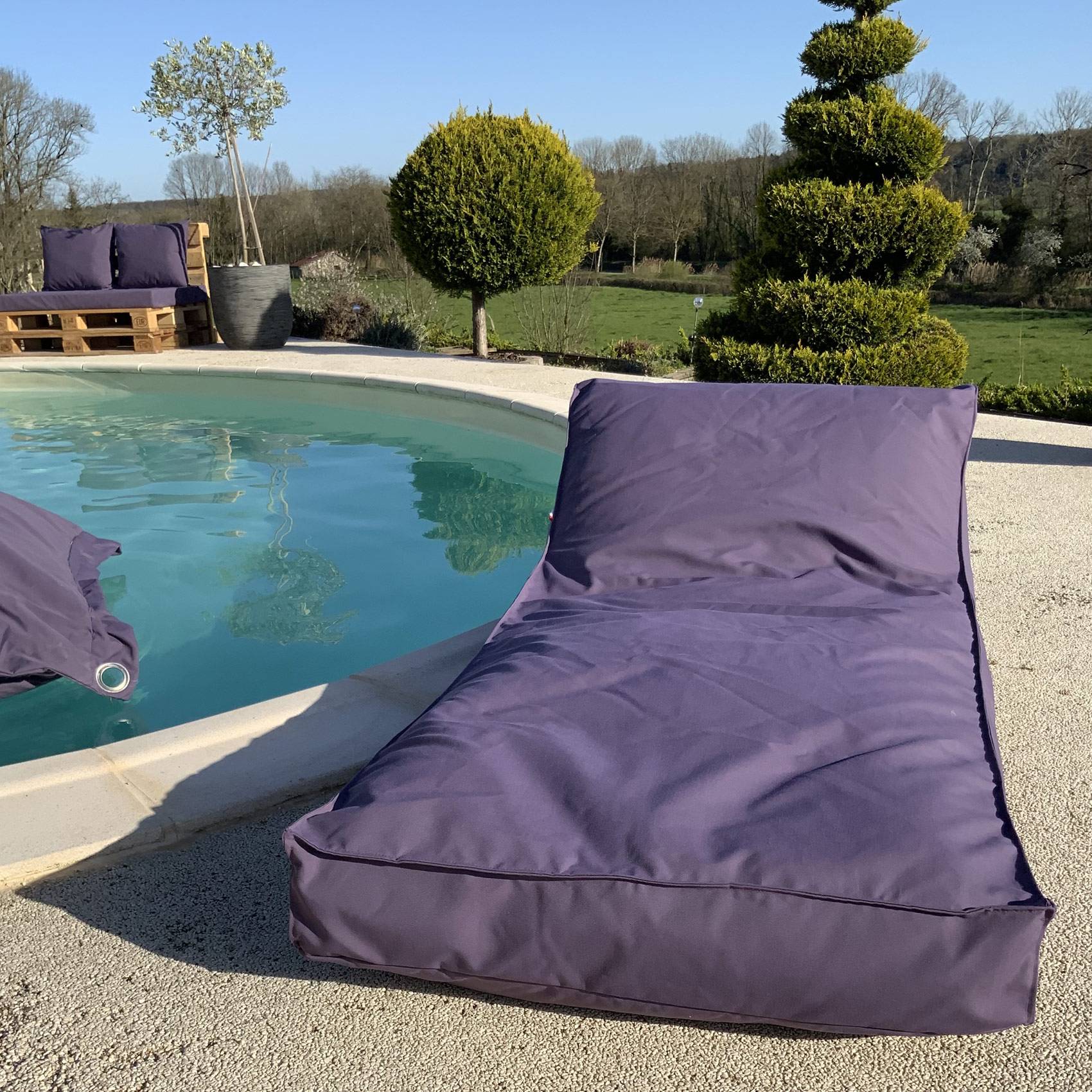 Home Maison - Housse de matelas bain de soleil - HOME MAISON - Polyester - Violet aubergine - Image 1