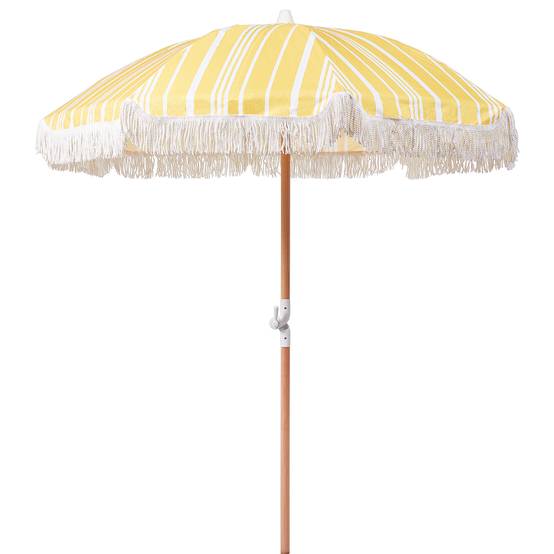 Parasol droit Tissu Jaune MONDELLO - Beliani - Image 1