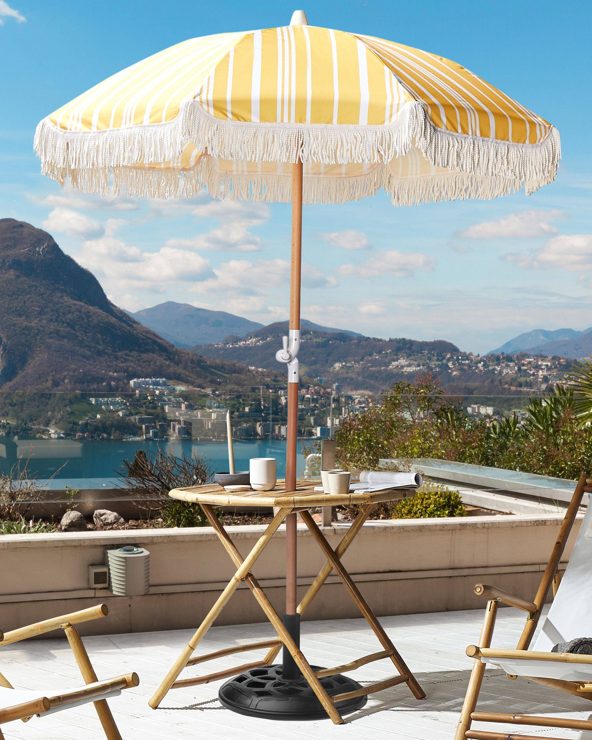 Beliani - Parasol droit Tissu Jaune MONDELLO - Beliani - Imagen 1