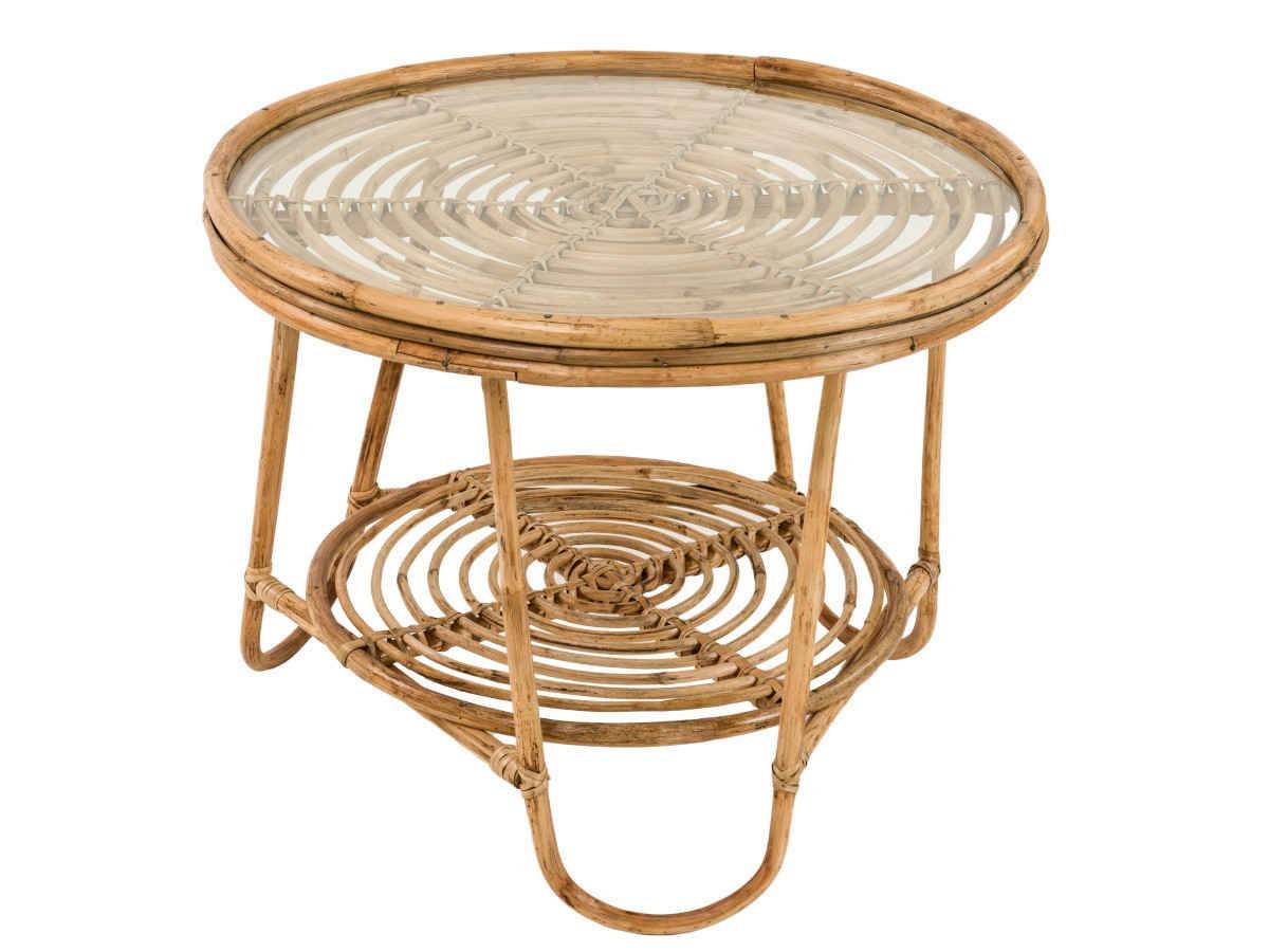 Ensemble salon de jardin bohème en rotin, fauteuil + table basse + tapis Alexandrie - Jardiline - Imagen 2
