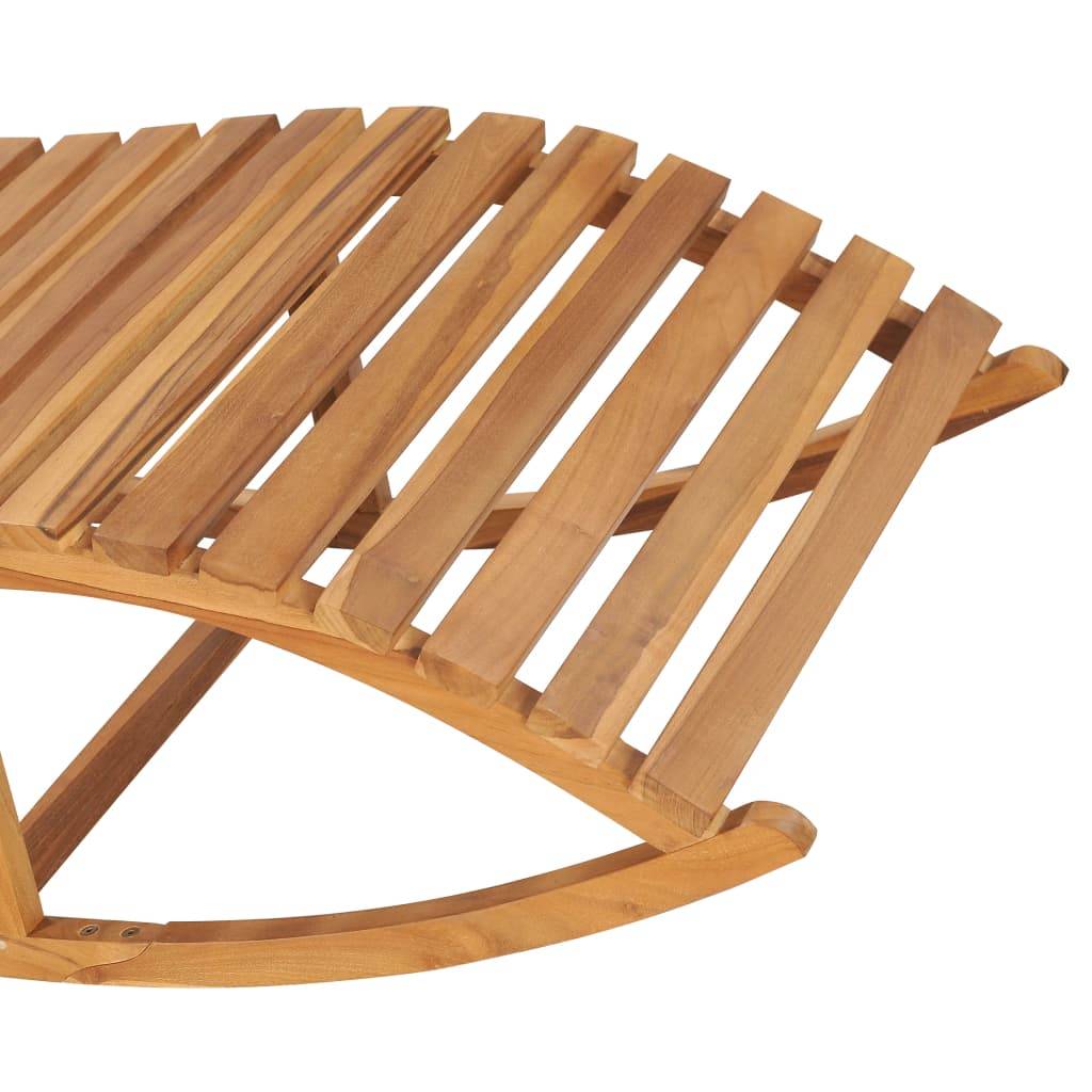 Helloshop26 - Transat chaise longue bain de soleil lit de jardin terrasse meuble d'extérieur à bascule avec coussin bois de teck solide - Imagen 4