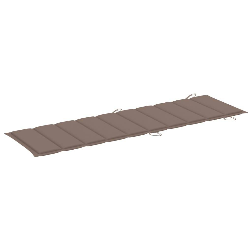 Helloshop26 - Transat chaise longue bain de soleil lit de jardin terrasse meuble d'extérieur à bascule avec coussin bois de teck solide - Imagen 6