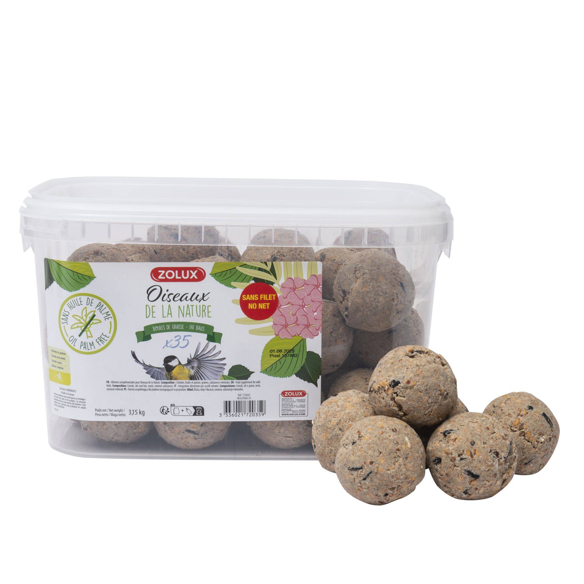 Boules de graisse pour oiseaux 90gr  35 pcs  Zolux - Imagen 4
