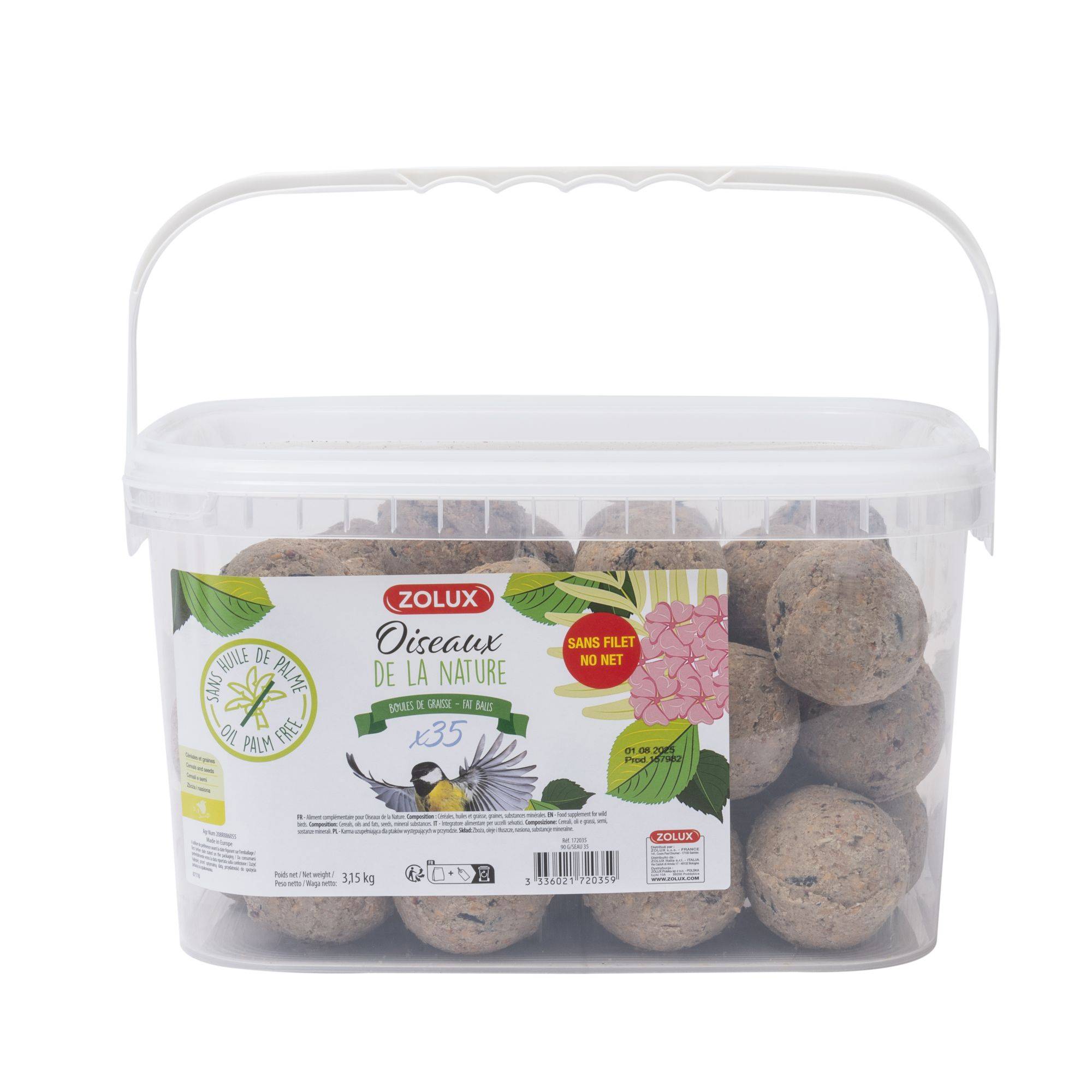 Boules de graisse pour oiseaux 90gr  35 pcs  Zolux - Imagen 1