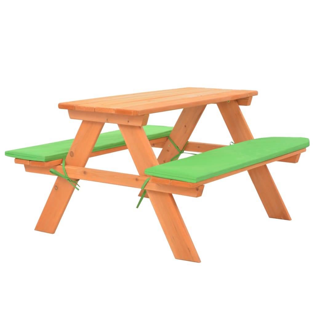 Maison Chic - Table de jardin - Table de pique-nique pour enfants avec bancs 89x79x50 cm Sapin HL997 - Image 2