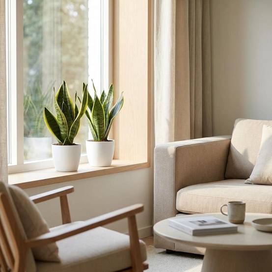 La Green Touch - Sansevieria Future Superb - Langue de belle-mère - Lot de 2 plantes - Avec cache-pot blanc - Pot Ø12 cm, H 35 cm - Image 3